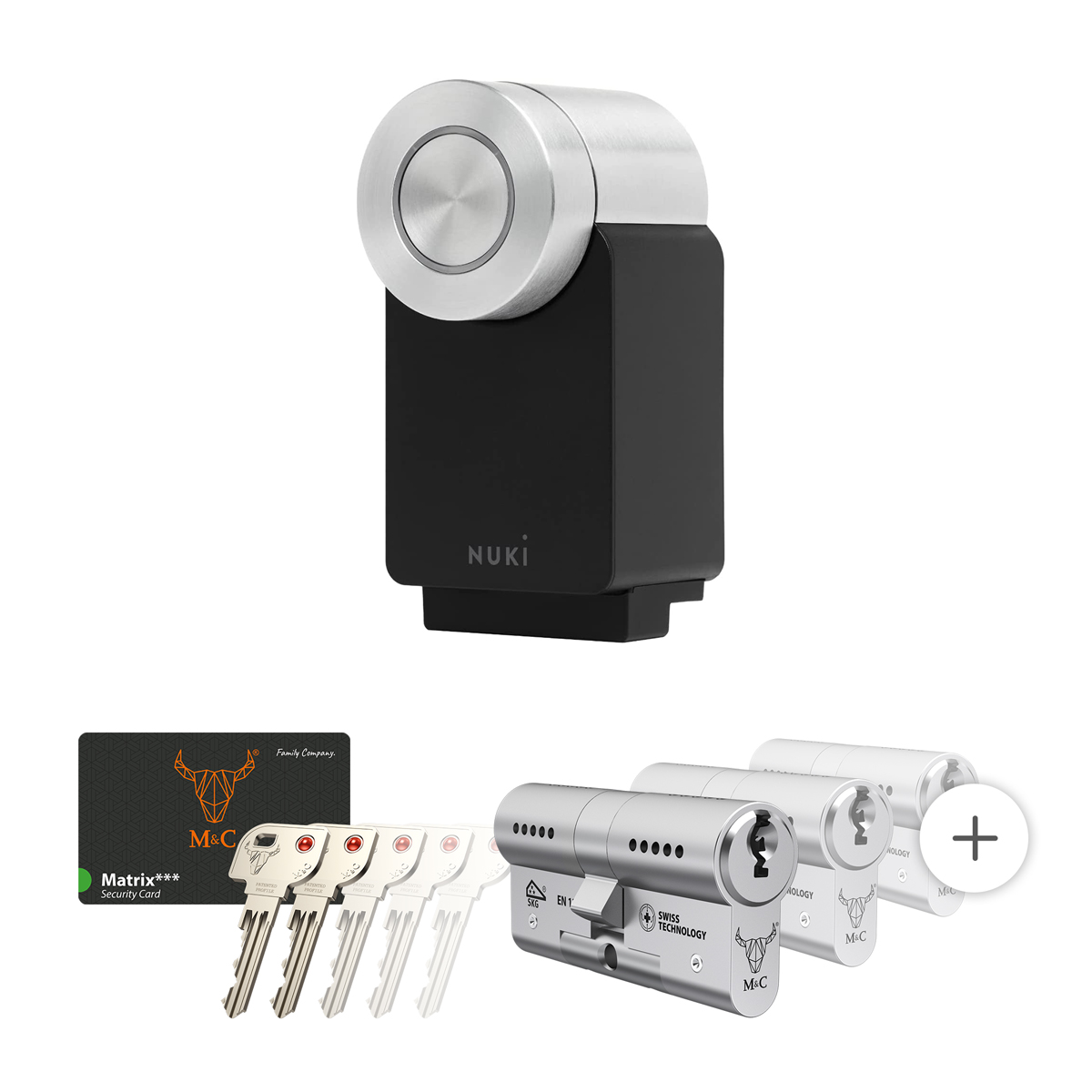 Nuki Smart Lock 4.0 Pro zwart met cilinderslot M&C Matrix SKG***